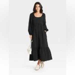Universal Thread balloon sleeve Long Dress NWT